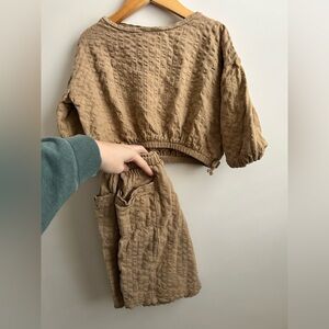 Zara Tan Textured set